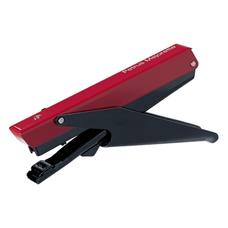 Petrus 205 Mini Majorette Grapadora de Tenaza + 1 Caja 600 Grapas - Hasta 10 Hojas - Grapado Cerrado - Colores Surtidos