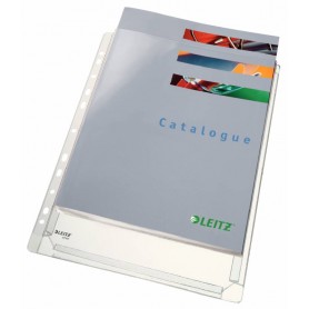 Esselte Fundas Fuelle Estandar A4 PVC Liso Multitaladro-11 - Capacidad 200 Hojas - Transparente (170 Micras)