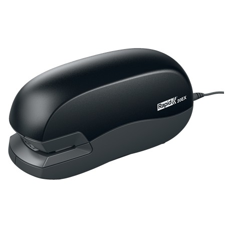 Rapid 20EX Fixativ Grapadora Electrica de Sobremesa - Hasta 20 Hojas - Utiliza Grapas 24/6 y 26/6 - Color Negro
