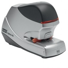 Rapid Optima 45 Grapadora Electrica de Sobremesa + Caja de 5000 Grapas - Hasta 45 Hojas - Utiliza Grapas Optima HD70 - Color Gri