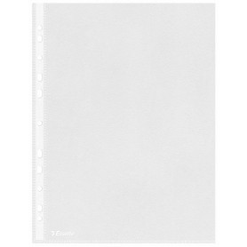 Esselte Eco Funda Portadocumentos - Lamina de PP Transparente de 0,05mm - Acabado Piel de Naranja - A4 - Caja de 100 - 11 Taladr