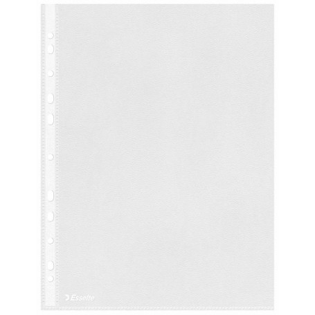 Esselte Eco Funda Portadocumentos - Lamina de PP Transparente de 0,05mm - Acabado Piel de Naranja - A4 - Caja de 100 - 11 Taladr