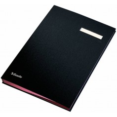 Esselte Portafirmas Fuelle PP Lomo Fuelle - 20 Separadores - Cubiertas Forradas de Plastico PP - Negro