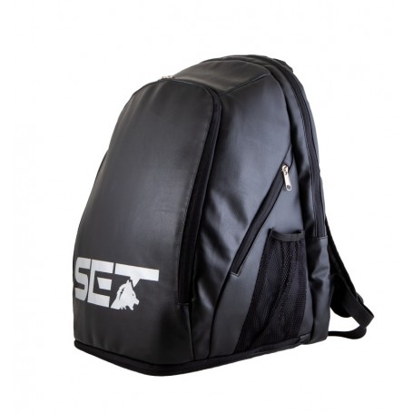 Set Mochila Piel - 2 Bolsillos Laterales y 2 Centrales - Correas Acolchadas y Ajustables - Con Zapatero Incluido