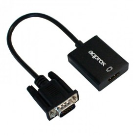 Approx Adaptador VGA a HDMI con entrada de Audio
