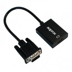 Approx Adaptador VGA a HDMI con entrada de Audio