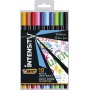 Bic Intensity Fine Pack de 10 Rotuladores - Punta Fina de 0.8mm - Trazo de 0.4mm - Tinta con Base de Agua - Colores Surtidos