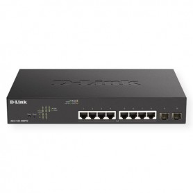 D-Link Switch Semigestionable 8 Puertos Gigabit PoE 130W + 2 Puertos Combo
