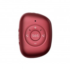 Leotec Tracker GPS 4G WiFi - Boton SOS - Alarma de Caidas - Recordatorio de Pastillas - Color Rojo
