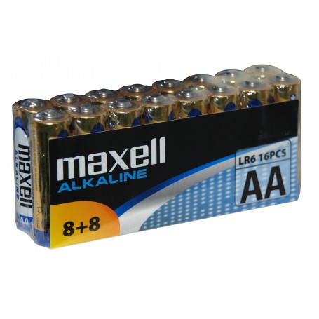 Maxell Pack de 16 Pilas Alcalinas LR06 AA 1.5V