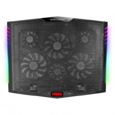 Mars Gaming MNBC5 Base de Refrigeracion para Portatil hasta 19" - 6 Ventiladores - 7 Posiciones de Inclinacion - Iluminacion ARG