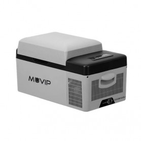 Muvip Nevera Portatil de Compresor 20L - Luz LED Interior - Proteccion Bateria Vehiculo - Temperatura -20º/+20º - Conexion 12/24