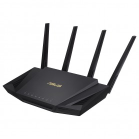 Asus RT-AX58U V2 Router AX 3000 WiFi 6 Dual Band - Velocidad Combinada de unos 3000Mbps - 4 Puertos RJ45 LAN, 1 Puerto RJ45 WAN 