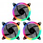 Unykach Candy 30 Pack de 3 Ventiladores 120mm con Iluminacion ARGB - Velocidad Max. 1500rpm - Controladora y Mando a Distancia -
