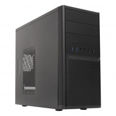 Unykach Dark Shadow Caja MicroATX - Fuente de Alimentacion 500W Incluida - Tamaño Disco Soportado 3.5", 2.5" - USB-A 2.0/3.2 y A