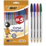Bic Cristal Original 15+5 Pack de 20 Boligrafos de Bola - Punta Redonda de 1.0mm - Trazo 0.4mm - Tinta con Base de Aceite - Colo