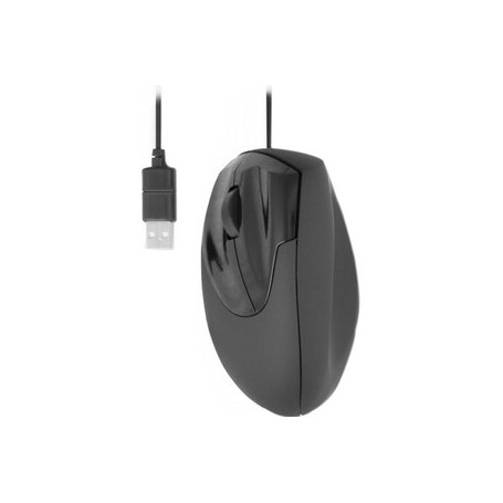 Urban Factory Ergo Raton Vertical Ergonomico USB 2400dpi max. para Zurdos - 3 Botones - Cable de 1.50m - Color Negro