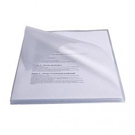 Esselte Caja de 50 Dossiers Uñero PVC 250 Micras - Tamaño A4 - Transparente