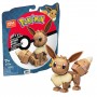 Mattel Mega Construx Wonder Builders Pokemon Eevee - Figura de Construccion - Tamaño 10cm aprox. - 215 Piezas