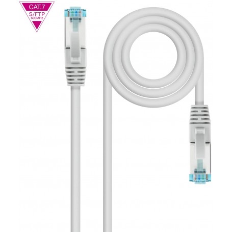 Nanocable Cable de Red Latiguillo Cat.7 600Mhz LSZH SFTP PIMF AWG26 0.50m