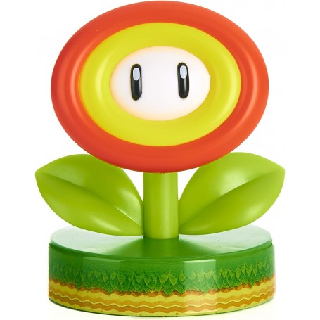 Paladone Nintendo Icon Lampara Super Mario Flor de Fuego - Plastico BDP - Alimentacion con Pilas - Tamaño 10cm de Altura