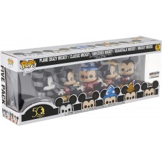 Funko Pop Disney Archivos Pack Premium 5 Figuras Mickey Mouse Classic - Figuras de Vinilo - Altura 9.5cm aprox.