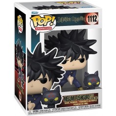Funko Pop Animacion Jujutsu Megumi Fushiguro con Perro - Figura de Vinilo - Altura 9.5cm aprox.