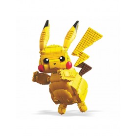 Mattel Mega Construx Wonder Builders Pokemon Pikachu Jumbo - Figura de Construccion - Tamaño 33cm aprox. - 825 Piezas