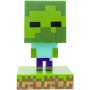 Paladone Minecraft Icon Lampara Minecraft Zombie - Plastico BDP - Alimentacion con Pilas - Tamaño 11cm de Altura