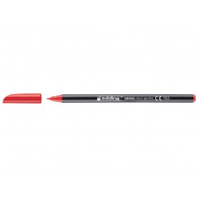 Edding 1200 Rotulador - Punta Redonda - Trazo entre 0.5 y 1 mm. - Tinta con Base de Agua - Color Rojo
