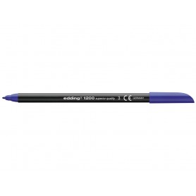 Edding 1200 Rotulador - Punta Redonda - Trazo entre 0.5 y 1 mm. - Tinta con Base de Agua - Color Azul