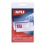 Apli Bolsillos Adhesivos Porta Tarjetas con Solapa de Cierre - Pack de 10 - 100 x 60mm - Ideal para Presentaciones Impresas, Dos