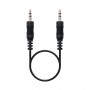 Nanocable Cable Audio Estereo Jack 3.5mm Macho a Jack 3.5mm Macho 0.30m - Color Negro