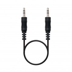 Nanocable Cable Audio Estereo Jack 3.5mm Macho a Jack 3.5mm Macho 0.30m - Color Negro