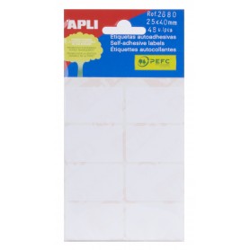 Apli Etiquetas Minibolsa Blancas 25.0 x 40.0mm 6 Hojas