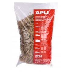 Apli Gomas Elasticas Ø 80 x 2mm - 1kg de Contenido - Gran Elasticidad y Excelente Resistencia - 70% de Caucho Natural