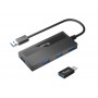 Equip Hub USB 4 Puertos USB 3.0 - Adaptador USB-C - Velocidad 5Gbps