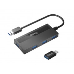 Equip Hub USB 4 Puertos USB 3.0 - Adaptador USB-C - Velocidad 5Gbps