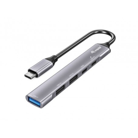 Equip Hub USB-C con 1x USB 3.0, 2x USB 2.0 y 1x USB-C PD - Carcasa de Aluminio