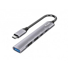 Equip Hub USB-C con 1x USB 3.0, 2x USB 2.0 y 1x USB-C PD - Carcasa de Aluminio