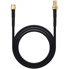 Nanocable Cable Prolongador de Antena Inalambrica SMA Hembra a SMA Macho 4m - Color Negro