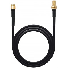 Nanocable Cable Prolongador de Antena Inalambrica SMA Hembra a SMA Macho 4m - Color Negro