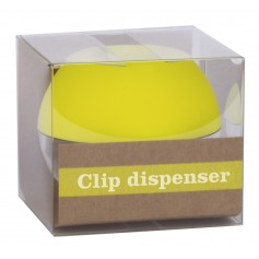 Apli Fluor Collection Dispensador de Clips - Ø 70x60 mm - Tapa Magnetica "Soft Touch" - Incluye 50 Clips Amarillo Fluorescente 2