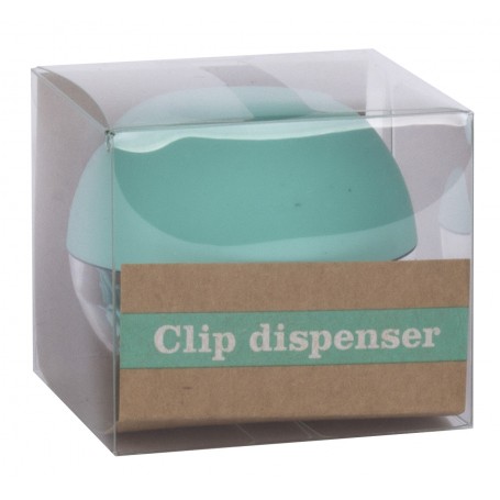 Apli Fluor Collection Dispensador de Clips - Ø 70x60 mm - Tapa Magnetica "Soft Touch" - Incluye 50 Clips Amarillo Fluorescente