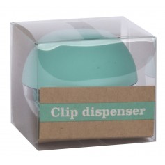 Apli Fluor Collection Dispensador de Clips - Ø 70x60 mm - Tapa Magnetica "Soft Touch" - Incluye 50 Clips Amarillo Fluorescente