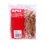 Apli Gomas Elasticas Ø 140 x2mm - Bolsa con Zip y Eurohole - 100g de Contenido - 70% de Caucho Natural - Gran Elasticidad y Exce