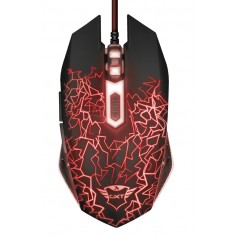 Trust Gaming GXT 105 Izza Raton USB 2400dpi - Iluminacion LED - 5 Botones - Uso Ambidiestro - Cable Trenzado de 1.80m - Color N