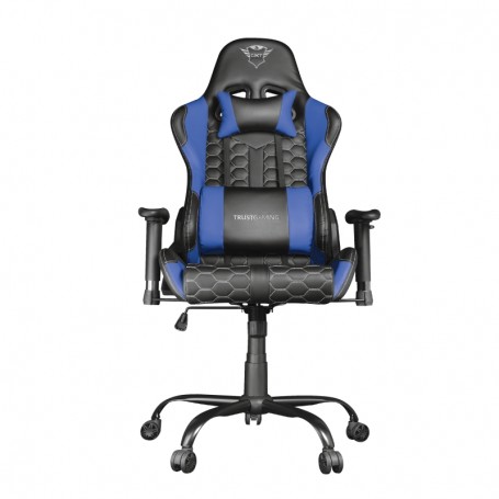 Trust Silla GXT 708R Resto Silla Gaming - Reposabrazos - Respaldo Ajustable entre 90° y 180° - Cojin Lumbar y Cervical - Ruedas 