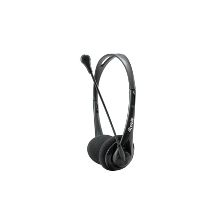 Equip Auriculares con Microfono Flexible - Control de Volumen - Jack 3.5mm - Negro