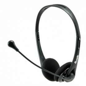 Equip Auriculares Estereo con Microfono Flexible - Diadema Ajustable - Almohadillas Acolchadas - Controles en Cable - Jack 3.5mm